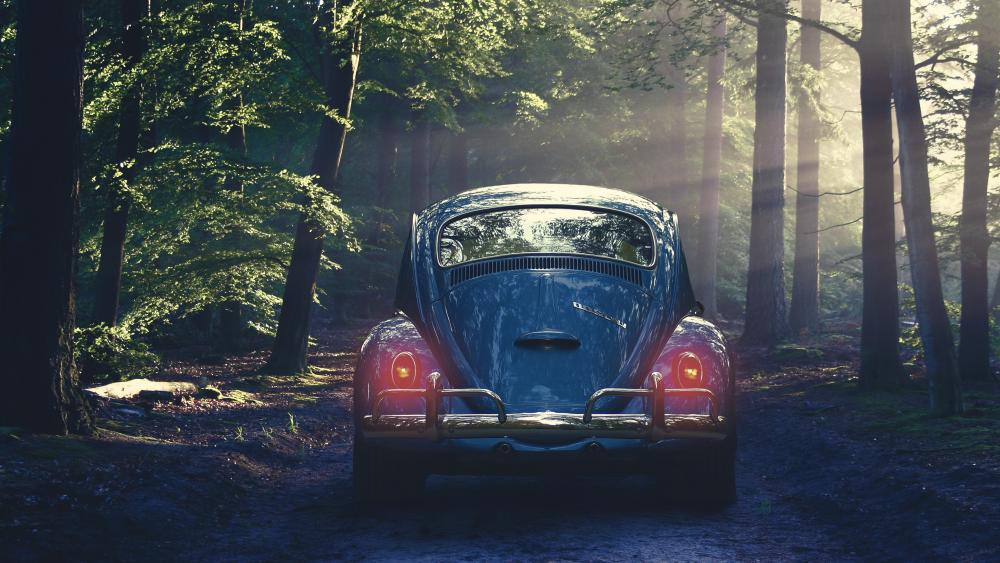 Blue Volkswagen Beetle wallpaper