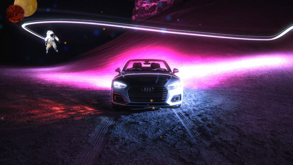 Audi Car In Space wallpaper