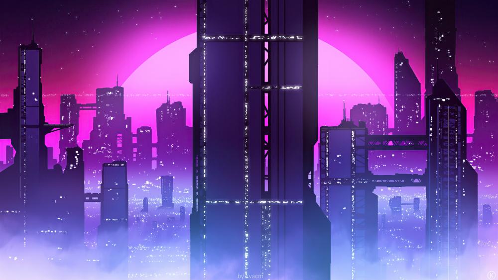 Synthwave City  wallpaper