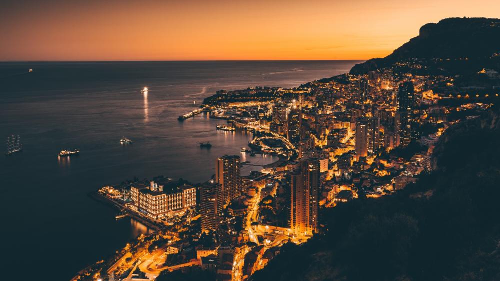 Monaco sunset wallpaper