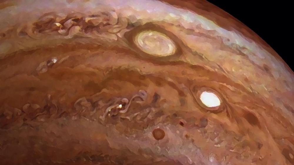 NASA-Jupiter's Storm Oval BA As Viewed By An Artist wallpaper