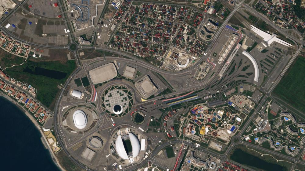 SkySat Satellite Image of the Sochi Autodrom wallpaper