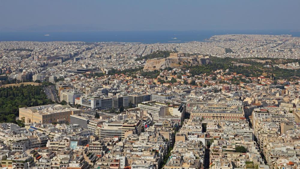 View from Mount Lycabettus in Athens, Greece wallpaper