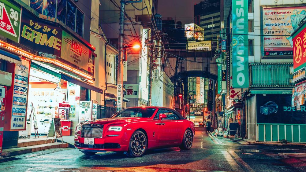 Rolls-Royce Dawn Black Badge in Tokyo wallpaper