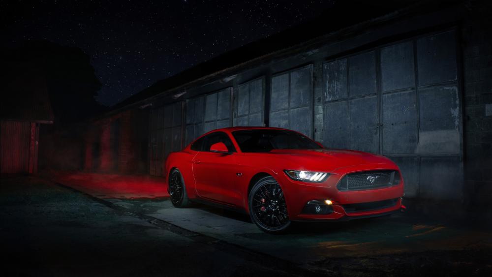 Red Ford Mustang - backiee