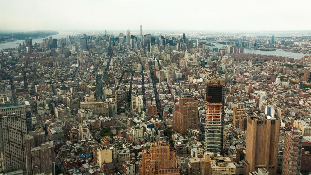 Midtown Manhattan From The One World Observatory Wallpaper - Backiee