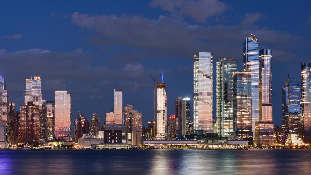 Hudson Yards Skyline at Night wallpaper - backiee