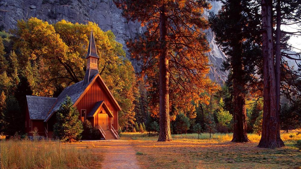 Yosemite Valley Chapel wallpaper