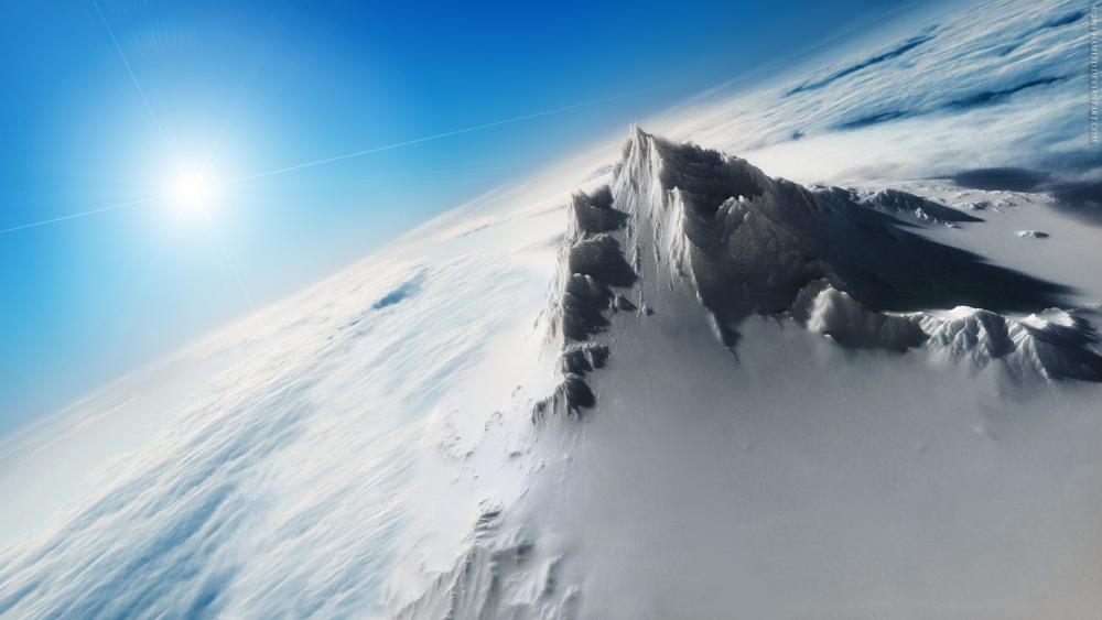 Mount Everest from above wallpaper