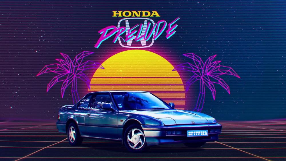 Retro Honda Prelude wallpaper