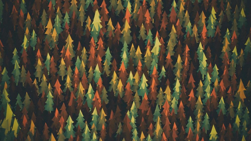 Abstract forest - material design wallpaper