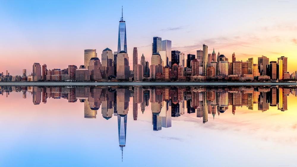 New York City reflection wallpaper