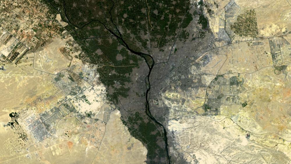 Satellite Image of Cairo, Egypt wallpaper