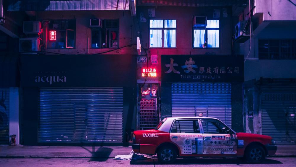 Taxi in Hong Kong wallpaper