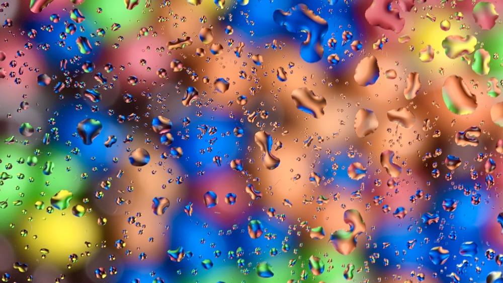 Colorful Water Drops wallpaper