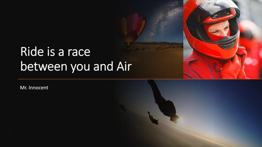 Ride is a race between you and Air wallpaper