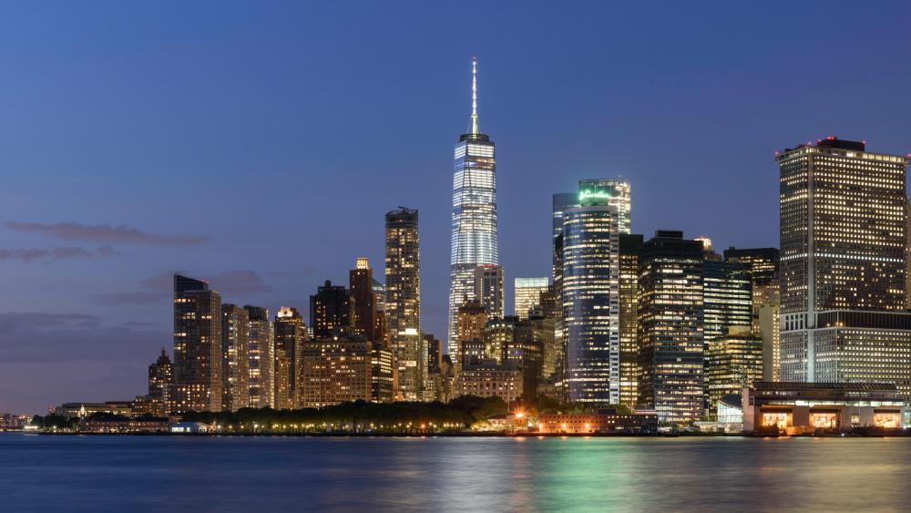 One World Trade Center & the Lower Manhattan Skyline - backiee