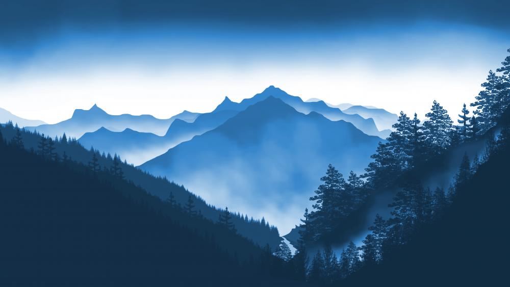 Blue mountains wallpaper