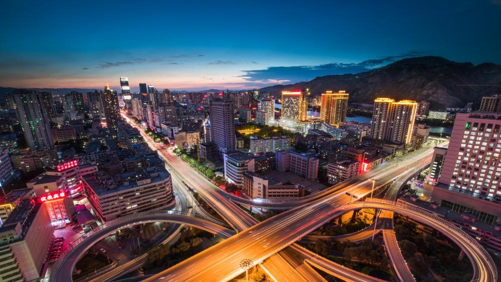 XiaoXihu Interchange in Lanzhou, China - backiee