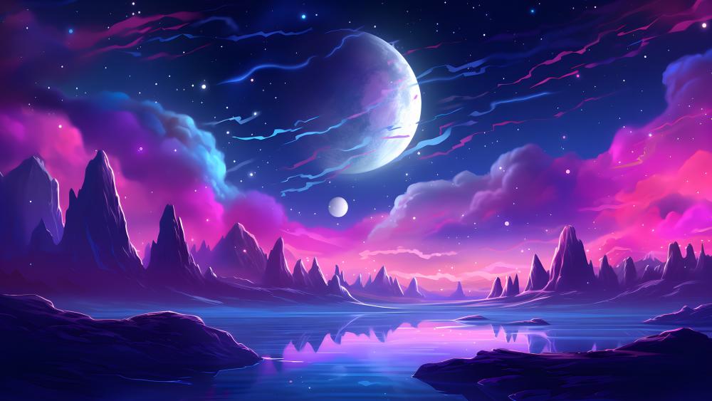 Surreal Twilight Dreamscape wallpaper