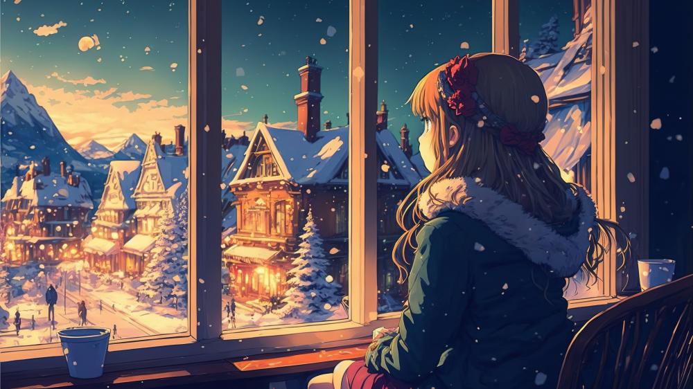 Winter Dreams Beyond the Window wallpaper