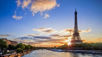 Eiffel Tower and the Seine wallpaper