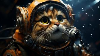 Astronaut cat wallpaper