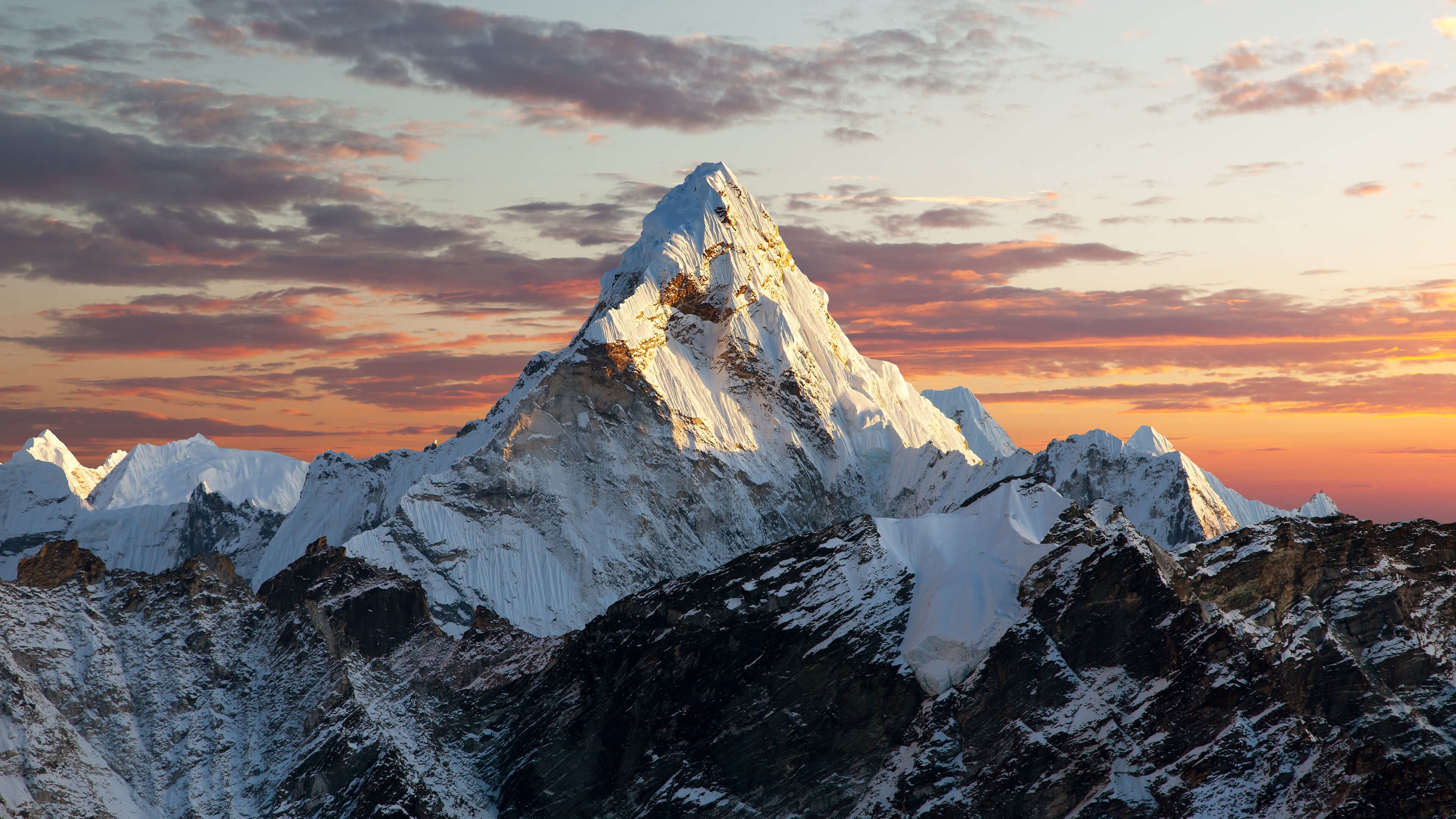 white snow mount everest mountains | Wallpapers.ai