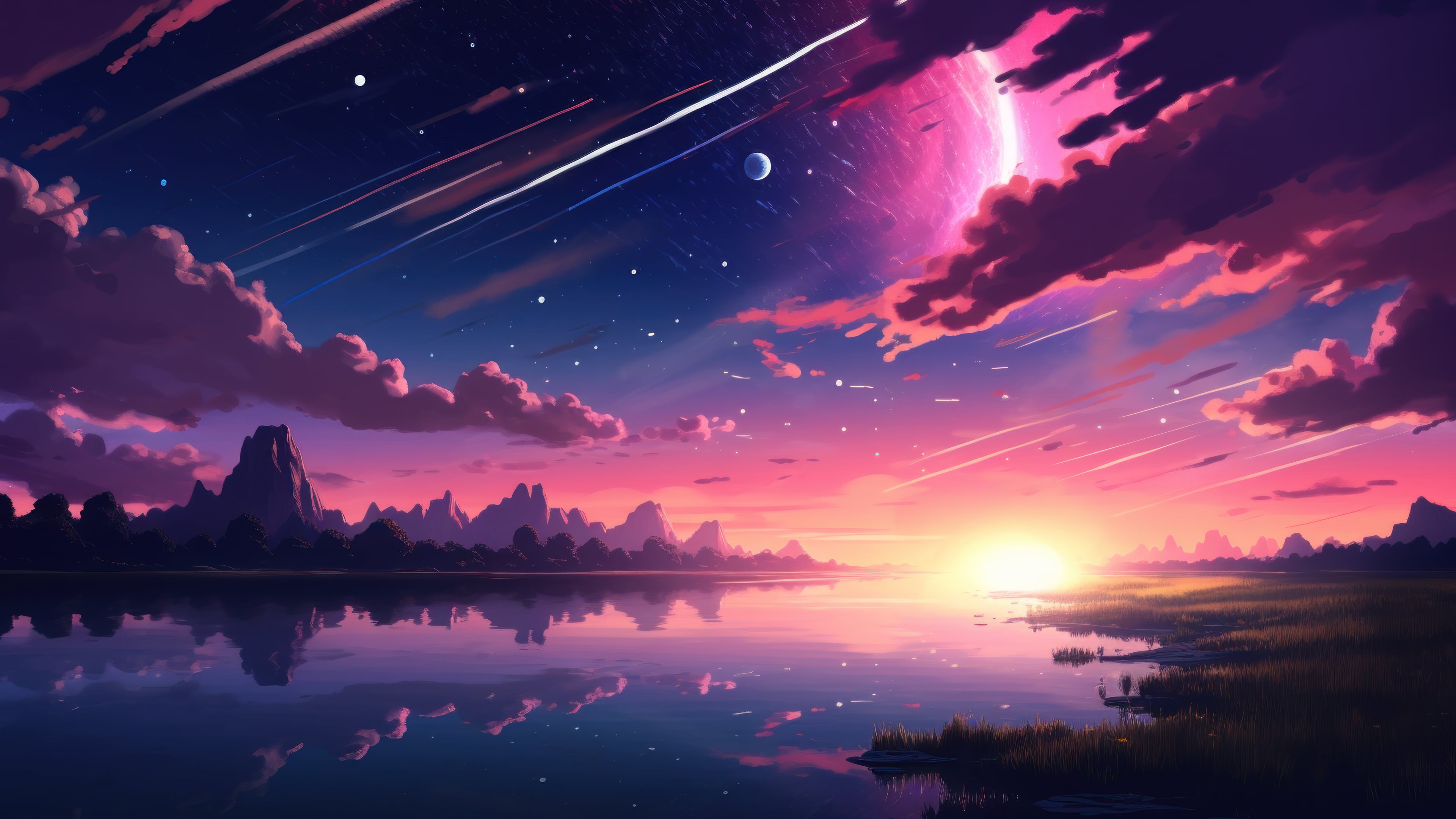 Sci-Fi Sunset Dreamscape - backiee
