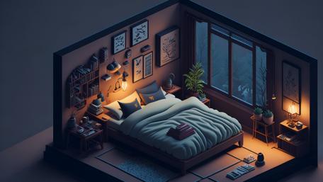 3D Bedroom wallpaper