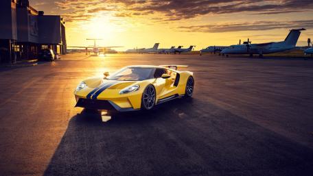 Golden Hour Glory with a Ford GT wallpaper