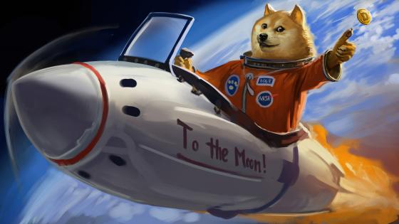Doge to the moon wallpaper