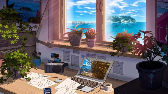 Anime Room PC, Aesthetic Anime Room, HD wallpaper