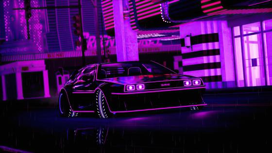 Delorean Rainbow HD wallpaper