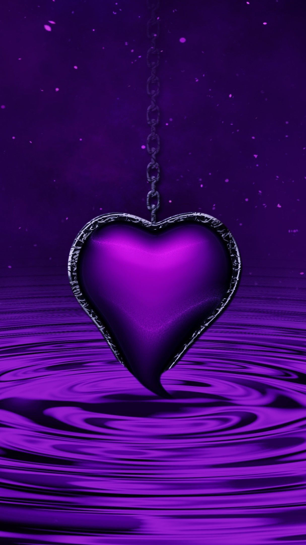 Purple Heart of Cosmic Love - backiee