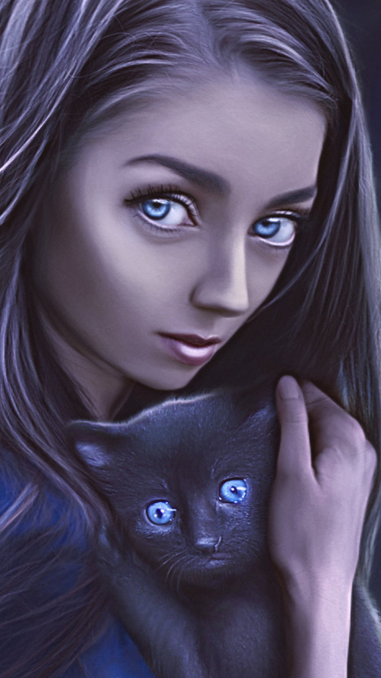 Girl holding cat backiee