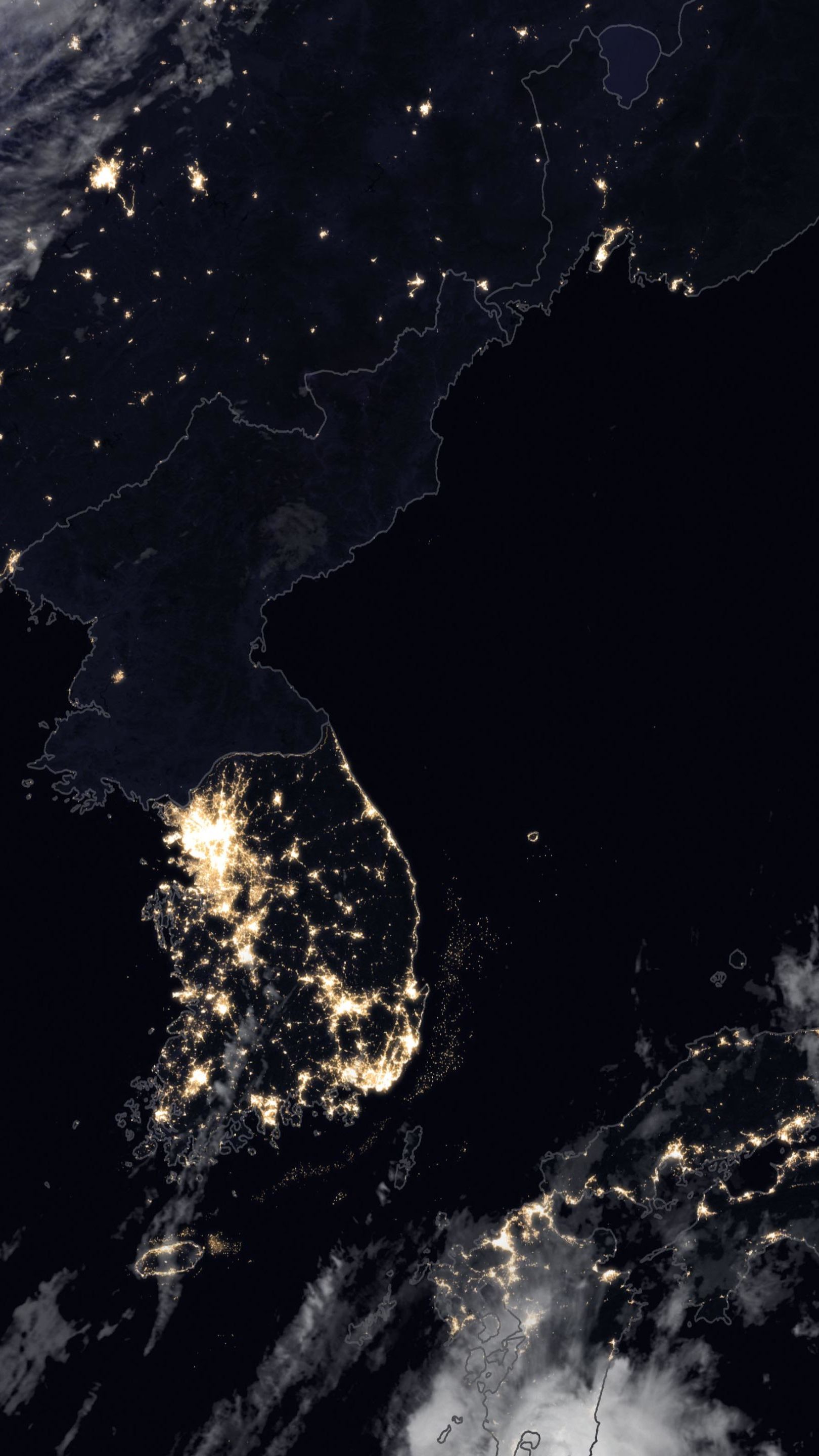 Night Lights of Japan, Korea & Northeast China wallpaper - backiee