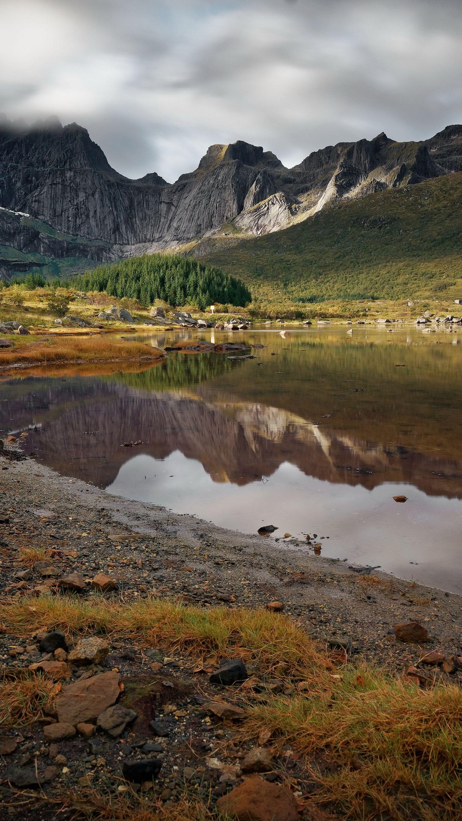 Majestic Mountain Reflections - backiee