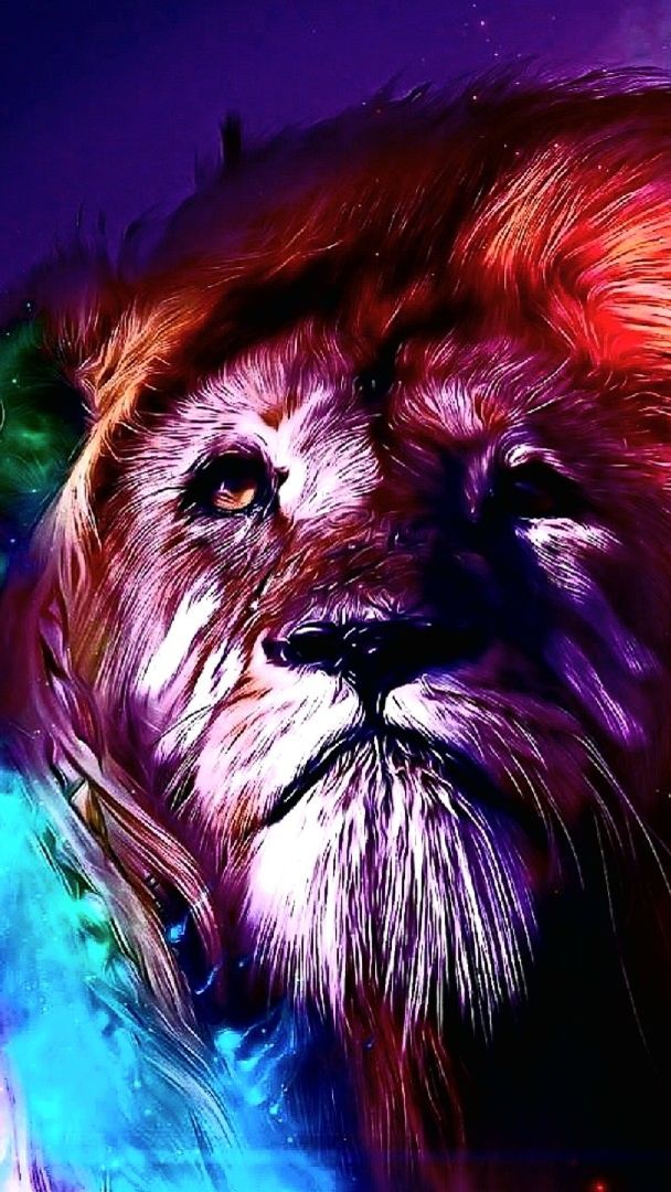 Colorful Nebula lion - backiee