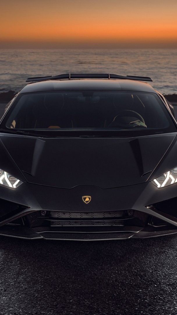 Sunset Drive with a Lamborghini Huracan Luxury Sports Car - backiee